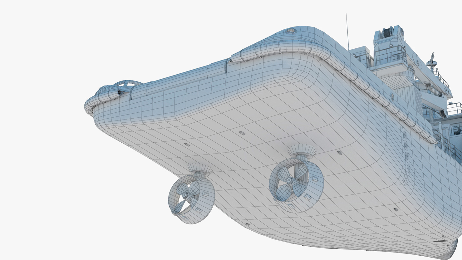 Presentation 3D model of the Cargo Crane Ship. Freelance 3D Designer “Monaco Felice”.